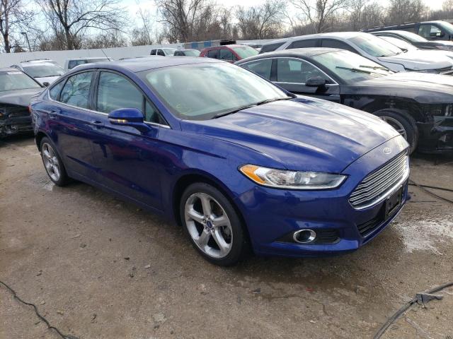 3FA6P0H91ER169563 - 2014 FORD FUSION SE BLUE photo 4