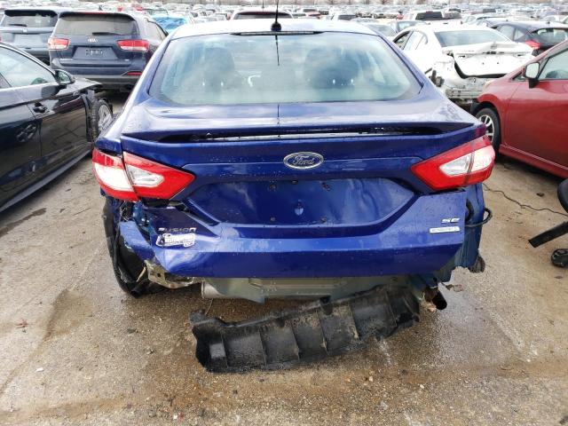 3FA6P0H91ER169563 - 2014 FORD FUSION SE BLUE photo 6