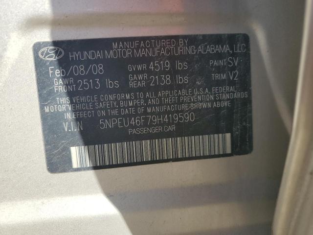 5NPEU46F79H419590 - 2009 HYUNDAI SONATA SE TAN photo 12