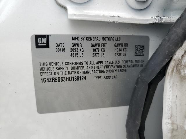 1G4ZR5SS3HU138124 - 2017 BUICK LACROSSE PREMIUM 白色 照片 12