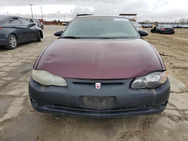 2G1WX15K039127095 - 2003 CHEVROLET MONTE CARL SS MAROON photo 5