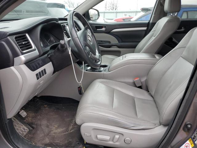 5TDJKRFH1GS251469 - 2016 TOYOTA HIGHLANDER XLE CHARCOAL photo 7