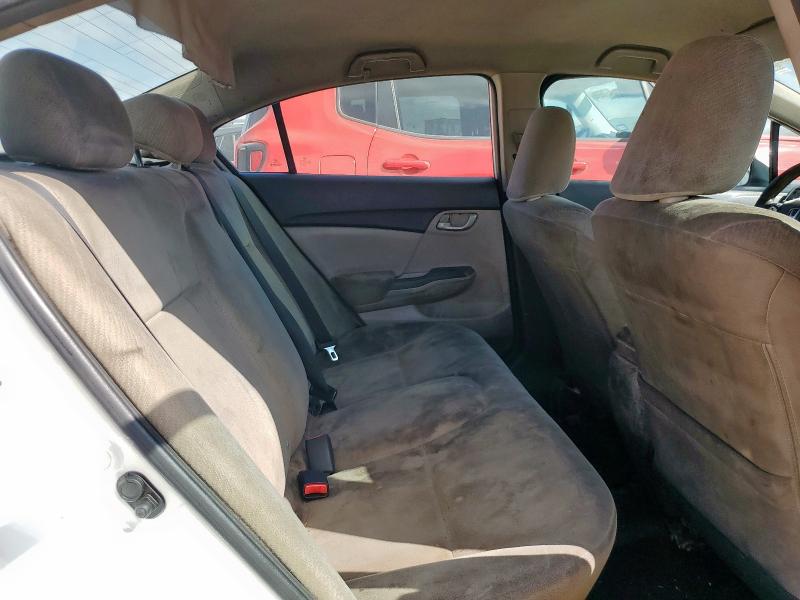 19XFB2F51DE100589 - 2013 HONDA CIVIC LX Սպիտակ լուսանկար 10