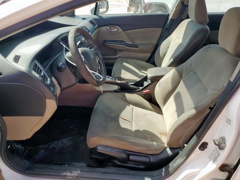 19XFB2F51DE100589 - 2013 HONDA CIVIC LX Սպիտակ լուսանկար 7