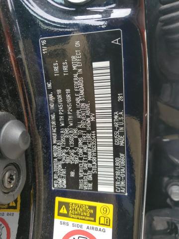 5TDJKRFH1GS355444 - 2016 TOYOTA HIGHLANDER XLE 黑色 照片 13