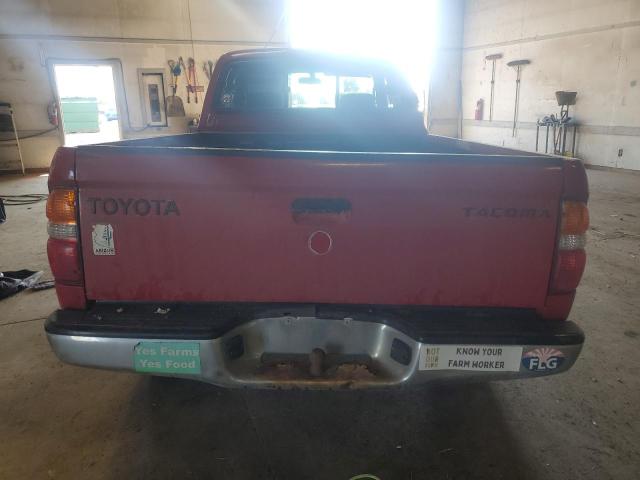 5TEWM72N14Z401966 - 2004 TOYOTA TACOMA XTRACAB Қызыл фото 6