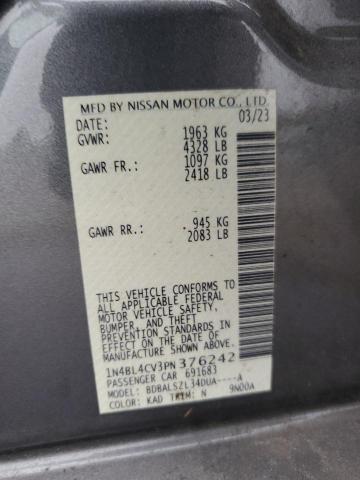 1N4BL4CV3PN376242 - 2023 NISSAN ALTIMA SR Gris foto 12