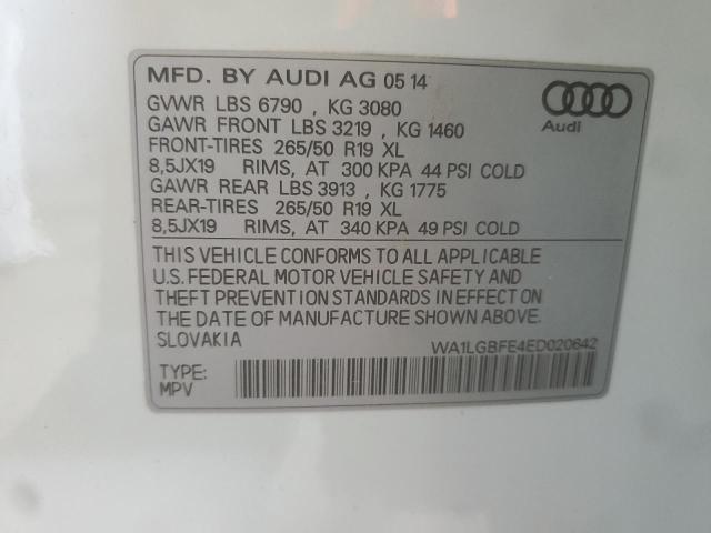 WA1LGBFE4ED020642 - 2014 AUDI Q7 PREMIUM PLUS WHITE photo 13