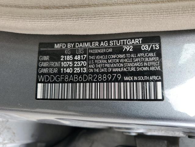 WDDGF8AB6DR288979 - 2013 MERCEDES-BENZ C 300 4MATIC GRAY photo 12