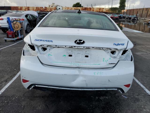 KMHEC4A42EA116139 - 2014 HYUNDAI SONATA HYBRID WHITE photo 6