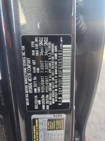 5XYZUDLB0FG265181 - 2015 HYUNDAI SANTA FE S ნაცრისფერი ფოტო 13