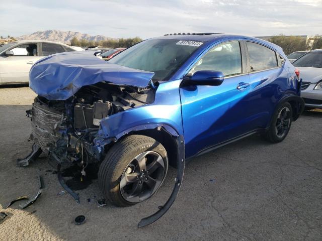 3CZRU5H59JM718048 - 2018 HONDA HR-V EX BLUE photo 1