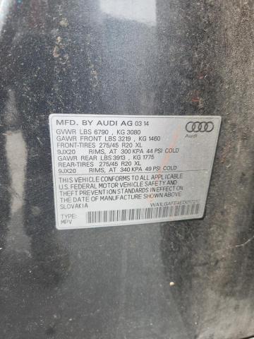 WA1LGAFE4ED017217 - 2014 AUDI Q7 PREMIUM PLUS CHARCOAL photo 13