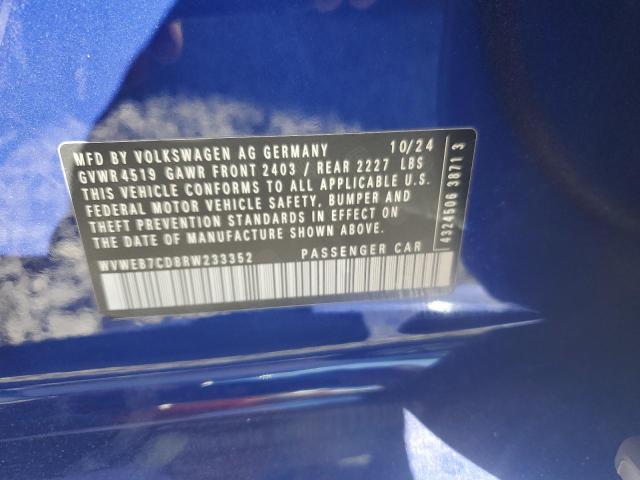 WVWEB7CD8RW233352 - 2024 VOLKSWAGEN GOLF R ლურჯი ფოტო 13