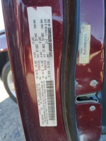 1C4NJDBBXFD240196 - 2015 JEEP COMPASS SPORT BURGUNDY photo 12