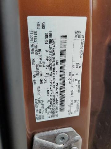 1FMCU0GD1HUA09574 - 2017 FORD ESCAPE SE 橙色 照片 13