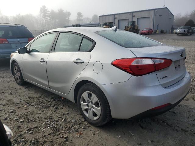 KNAFK4A67E5139631 - 2014 KIA FORTE LX SILVER photo 2