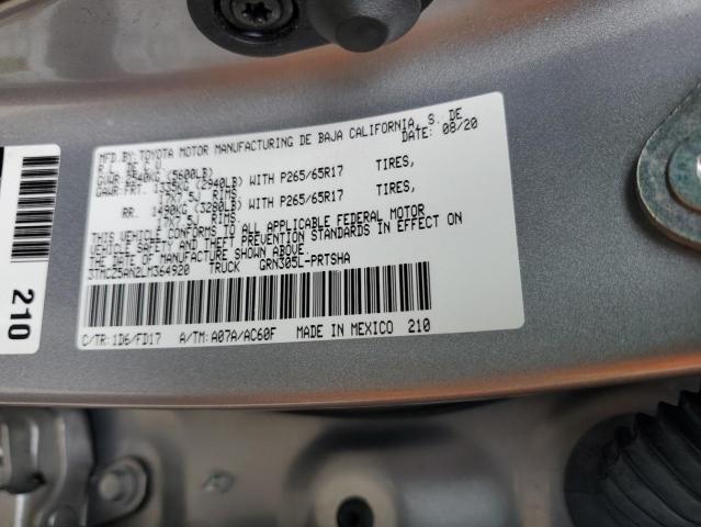 3TMCZ5AN2LM364920 - 2020 TOYOTA TACOMA DOUBLE CAB 银色 照片 13