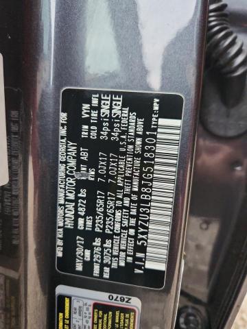 5XYZU3LB8JG518301 - 2018 HYUNDAI SANTA FE S GRAY photo 13