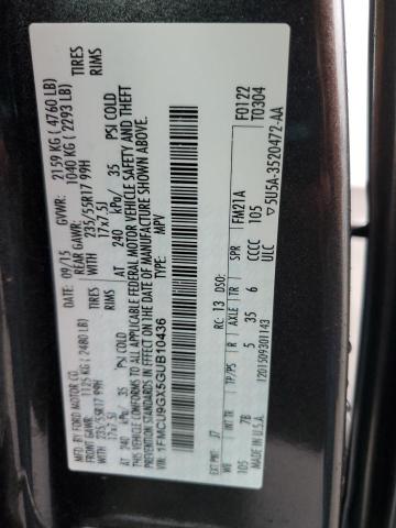 1FMCU9GX5GUB10436 - 2016 FORD ESCAPE SE CHARCOAL photo 14