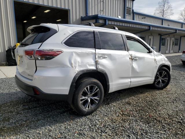 5TDJKRFH9GS273347 - 2016 TOYOTA HIGHLANDER XLE WHITE photo 3