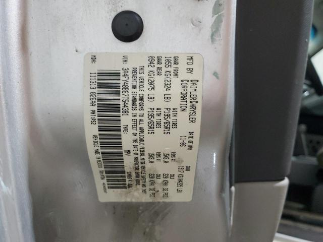 3A4FY48B67T544381 - 2007 CHRYSLER PT CRUISER SILVER photo 12