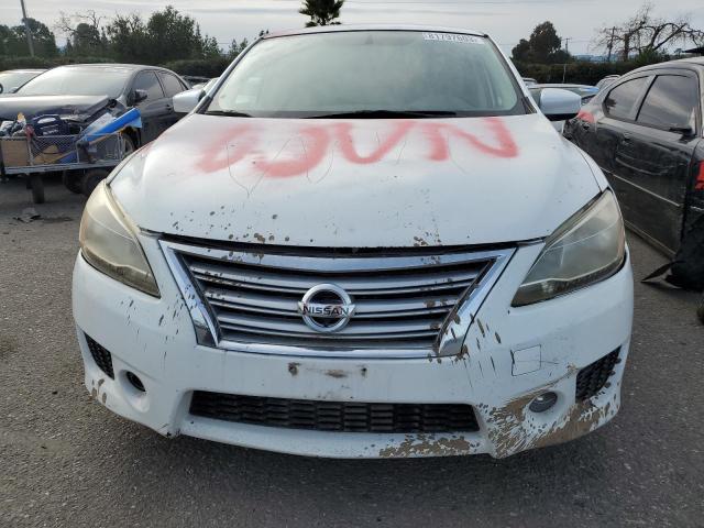 3N1AB7AP6EY303724 - 2014 NISSAN SENTRA S WHITE photo 5