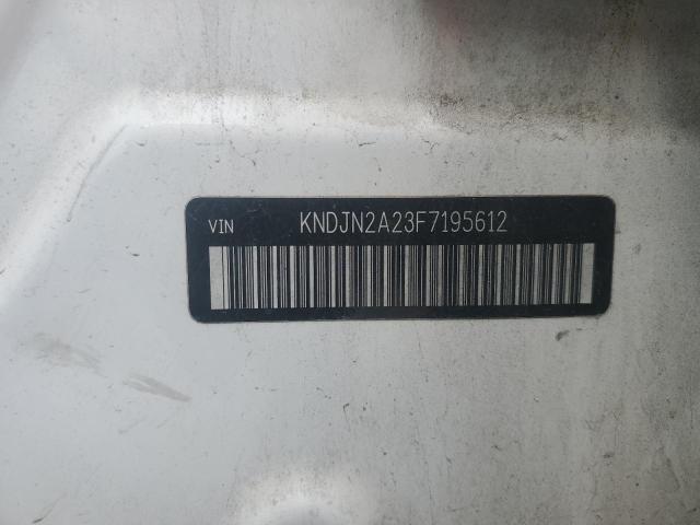 KNDJN2A23F7195612 - 2015 KIA SOUL WHITE photo 12