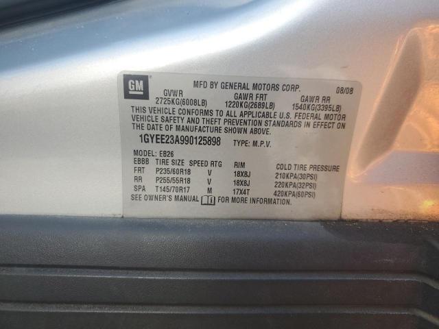 1GYEE23A990125898 - 2009 CADILLAC SRX SILVER photo 13