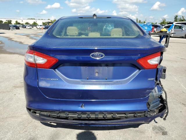 3FA6P0H7XDR198363 - 2013 FORD FUSION SE BLUE photo 6