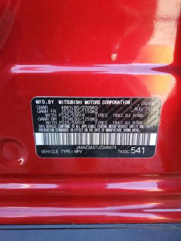 JA4AZ3A37JZ006874 - 2018 MITSUBISHI OUTLANDER SE Կարմիր լուսանկար 13