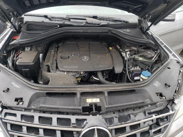 4JGDA5HB9CA036037 - 2012 MERCEDES-BENZ ML 350 4MATIC GRAY photo 11