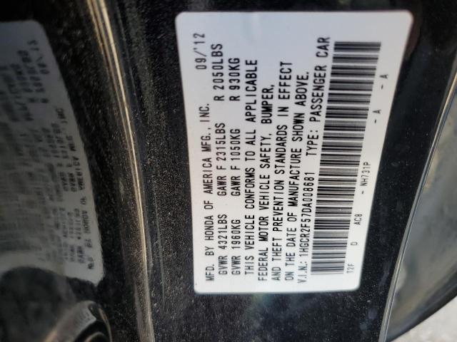 1HGCR2F57DA008681 - 2013 HONDA ACCORD SPORT 黑色 照片 12