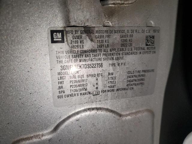 3GNFL3EK7DS522756 - 2013 CHEVROLET CAPTIVA LT SILVER photo 13