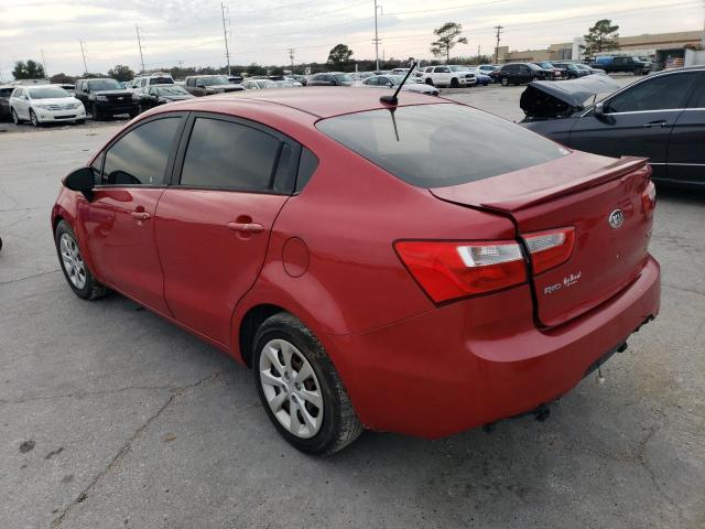 KNADN4A37D6206287 - 2013 KIA RIO EX RED photo 2