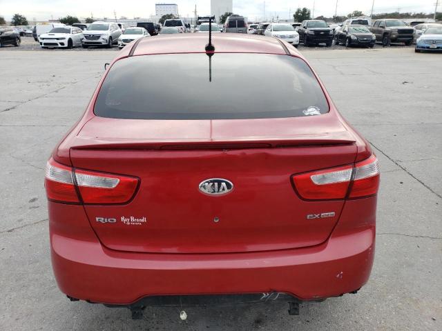 KNADN4A37D6206287 - 2013 KIA RIO EX RED photo 6