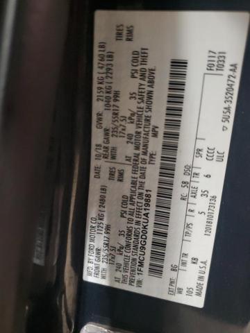 1FMCU9GD0KUA19881 - 2019 FORD ESCAPE SE رمادي صورة 14