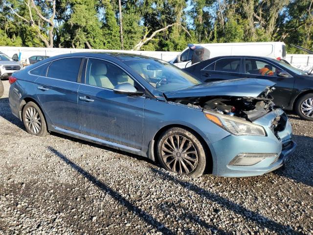 5NPE34AF4FH088506 - 2015 HYUNDAI SONATA SPORT BLUE photo 4