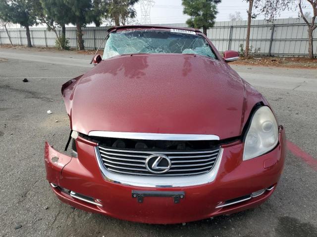 JTHFN45Y979012590 - 2007 LEXUS SC 430 BURGUNDY photo 5