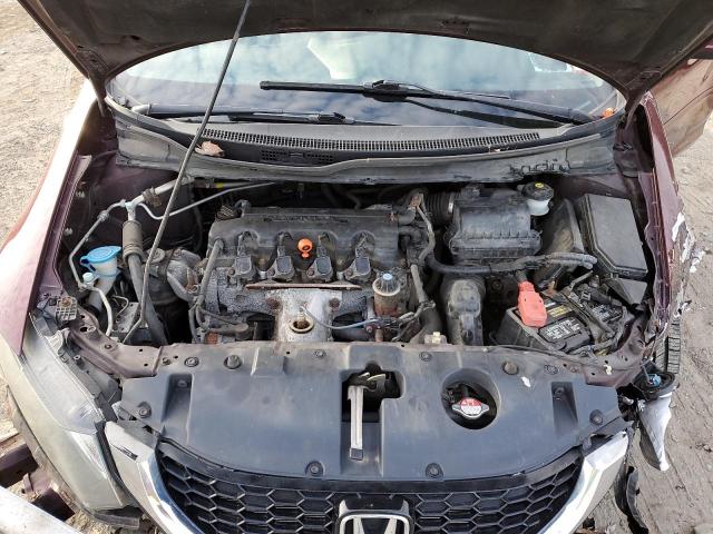 2HGFB2F89FH500208 - 2015 HONDA CIVIC EX BURGUNDY photo 11