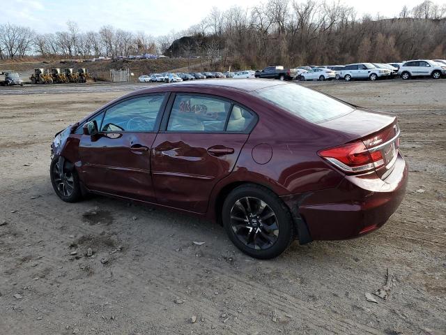 2HGFB2F89FH500208 - 2015 HONDA CIVIC EX BURGUNDY photo 2