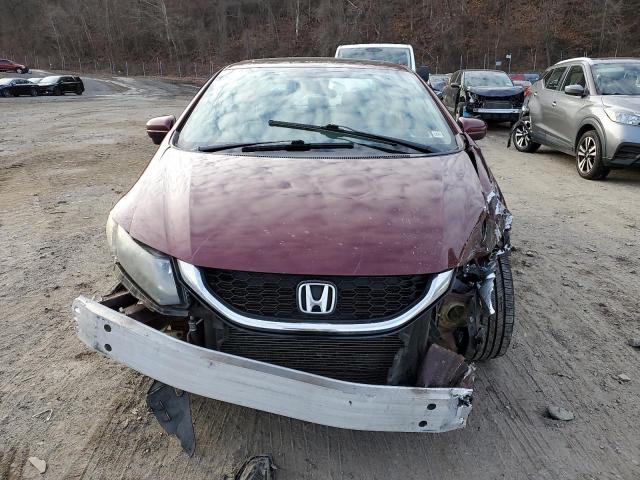 2HGFB2F89FH500208 - 2015 HONDA CIVIC EX BURGUNDY photo 5