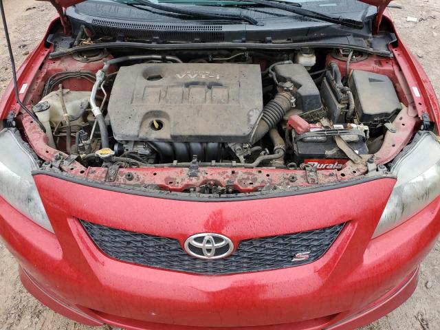 1NXBU40E09Z127008 - 2009 TOYOTA COROLLA BASE RED photo 11