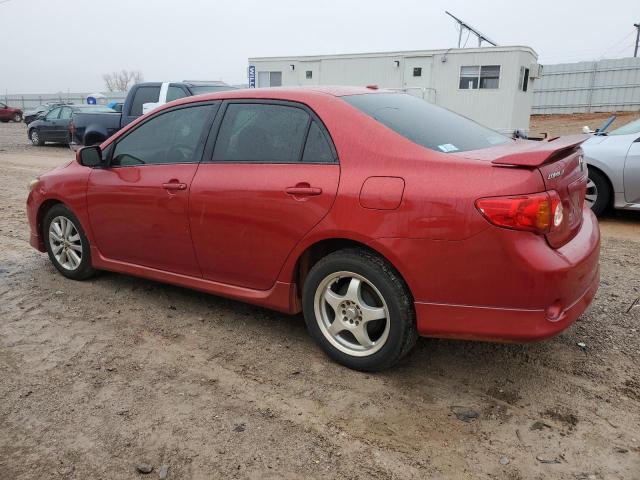 1NXBU40E09Z127008 - 2009 TOYOTA COROLLA BASE RED photo 2