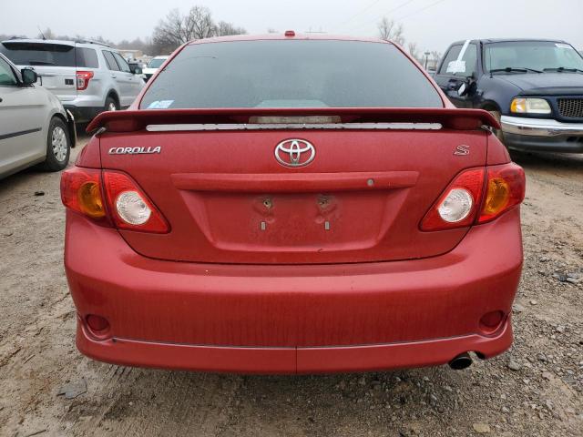 1NXBU40E09Z127008 - 2009 TOYOTA COROLLA BASE RED photo 6