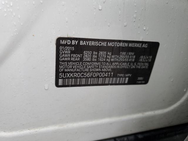 5UXKR0C56F0P00411 - 2015 BMW X5 XDRIVE35I WHITE photo 13