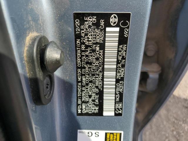 JTDEPMAE7MJ165644 - 2021 TOYOTA COROLLA LE BLUE photo 13