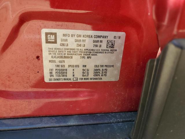 KL4CJASB6JB666438 - 2018 BUICK ENCORE PREFERRED Qırmızı foto 13