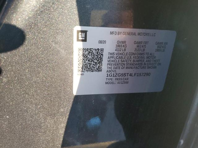 1G1ZG5ST4LF157290 - 2020 CHEVROLET MALIBU RS 石墨色 照片 12