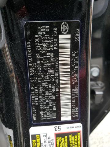 4T1K61AK2NU714978 - 2022 TOYOTA CAMRY XSE BLACK photo 12